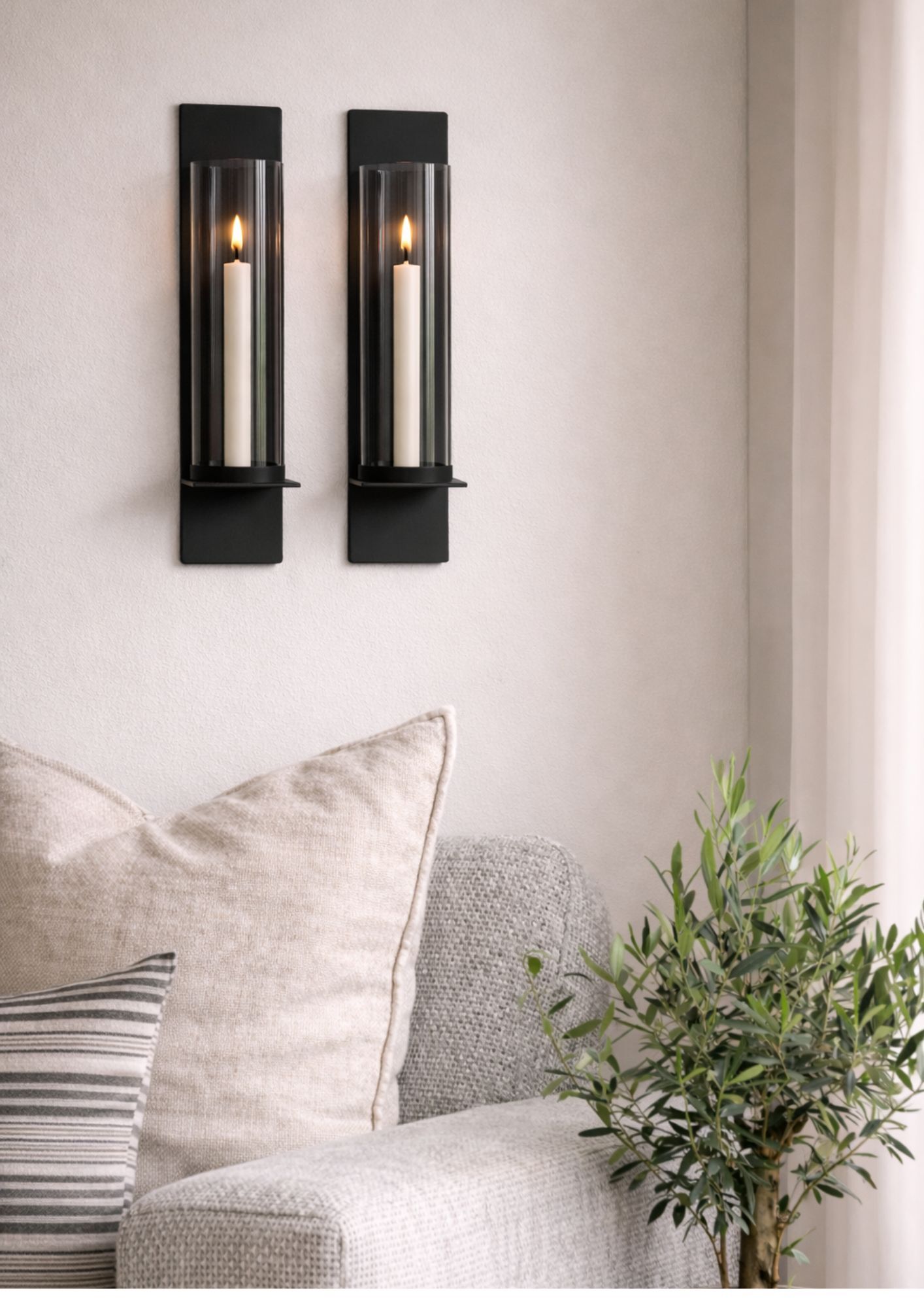 Vägglampett Brillant Svart 1-p